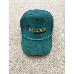 VTG Talladega Super Speedway Corduroy Trucker Hat Rope SnapBack Turquoise